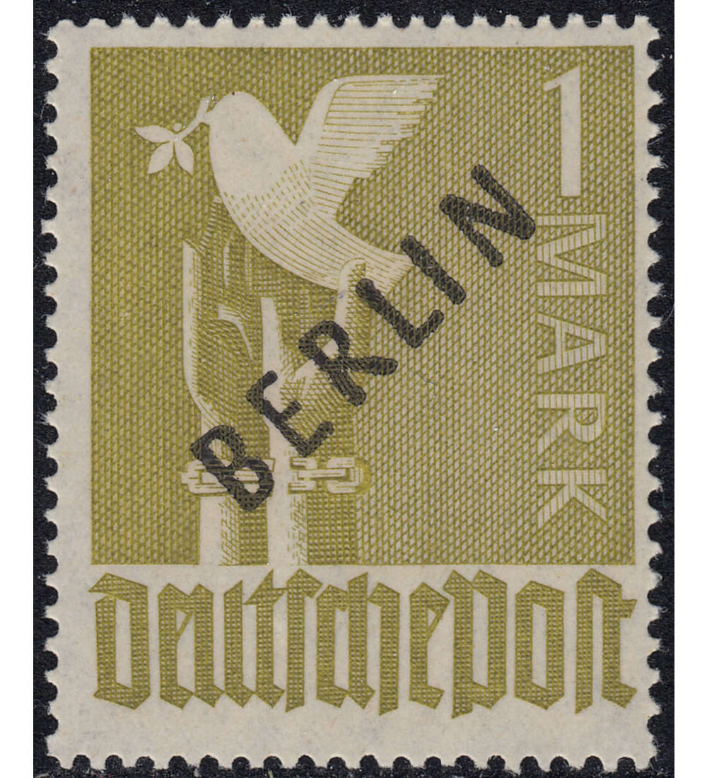 Berlin Nr. 17 postfrisch  geprft 1 DM Schwarzaufdruck