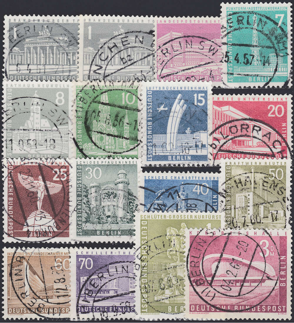 Berlin Nr. 140-154 gestempelt Stadtbilder