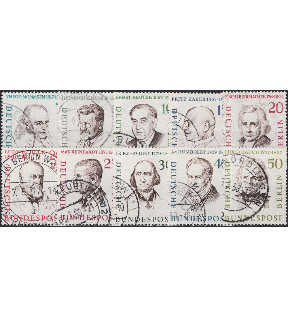 Berlin Nr. 163-172 gestempelt Mnner 1957