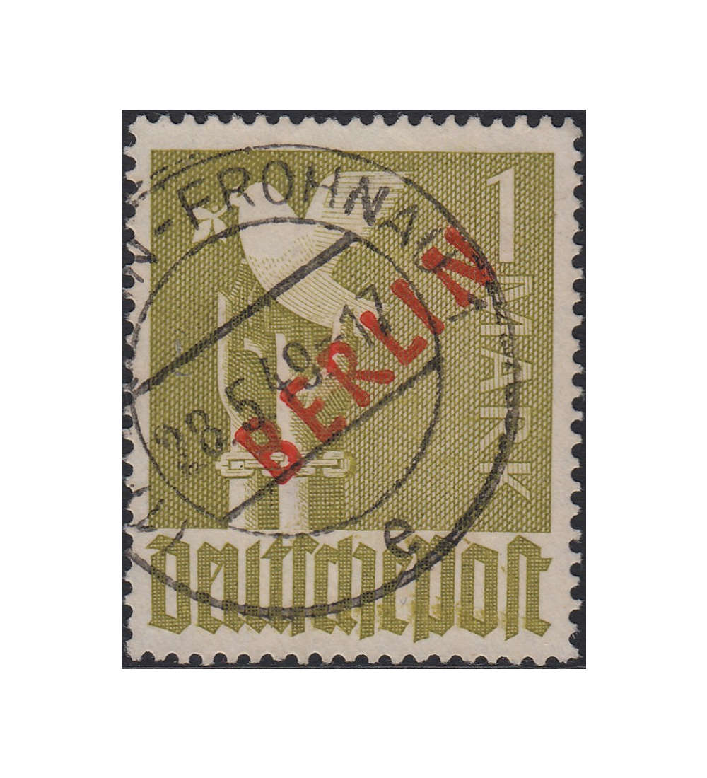 Berlin Nr. 33 gestempelt       1 DM Rotaufdruck