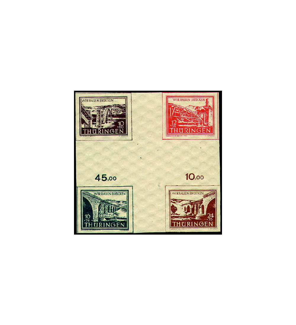 SBZ Wiederaufbau 1946 Herzstck postfrisch **