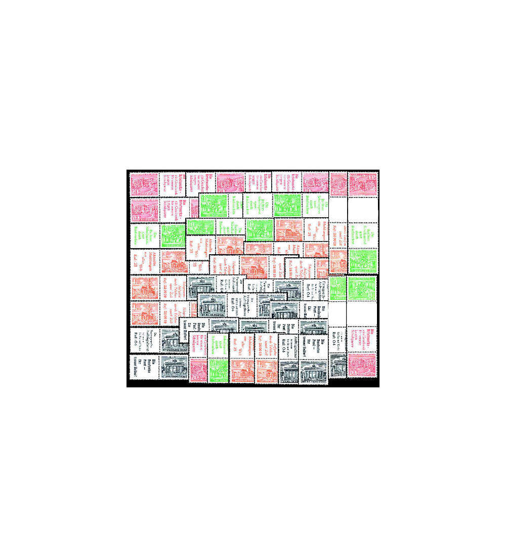 Berlin Zusammendrucke W17-SKZ4 Berliner Bauten 1952