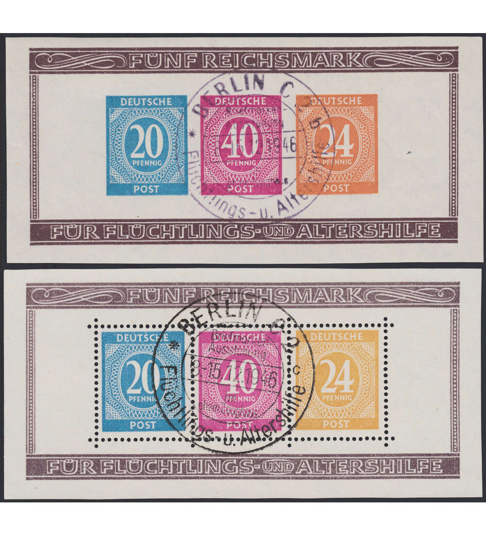 Alliierte Besetzung Block 12 A+B gestempelt geprft