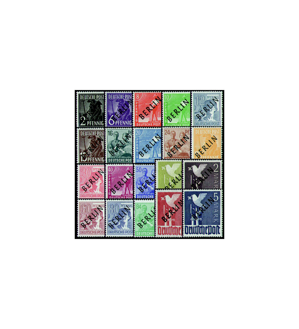 Berlin Nr. 1-20 Fotoattest postfrisch ** Schwarzaufdruck