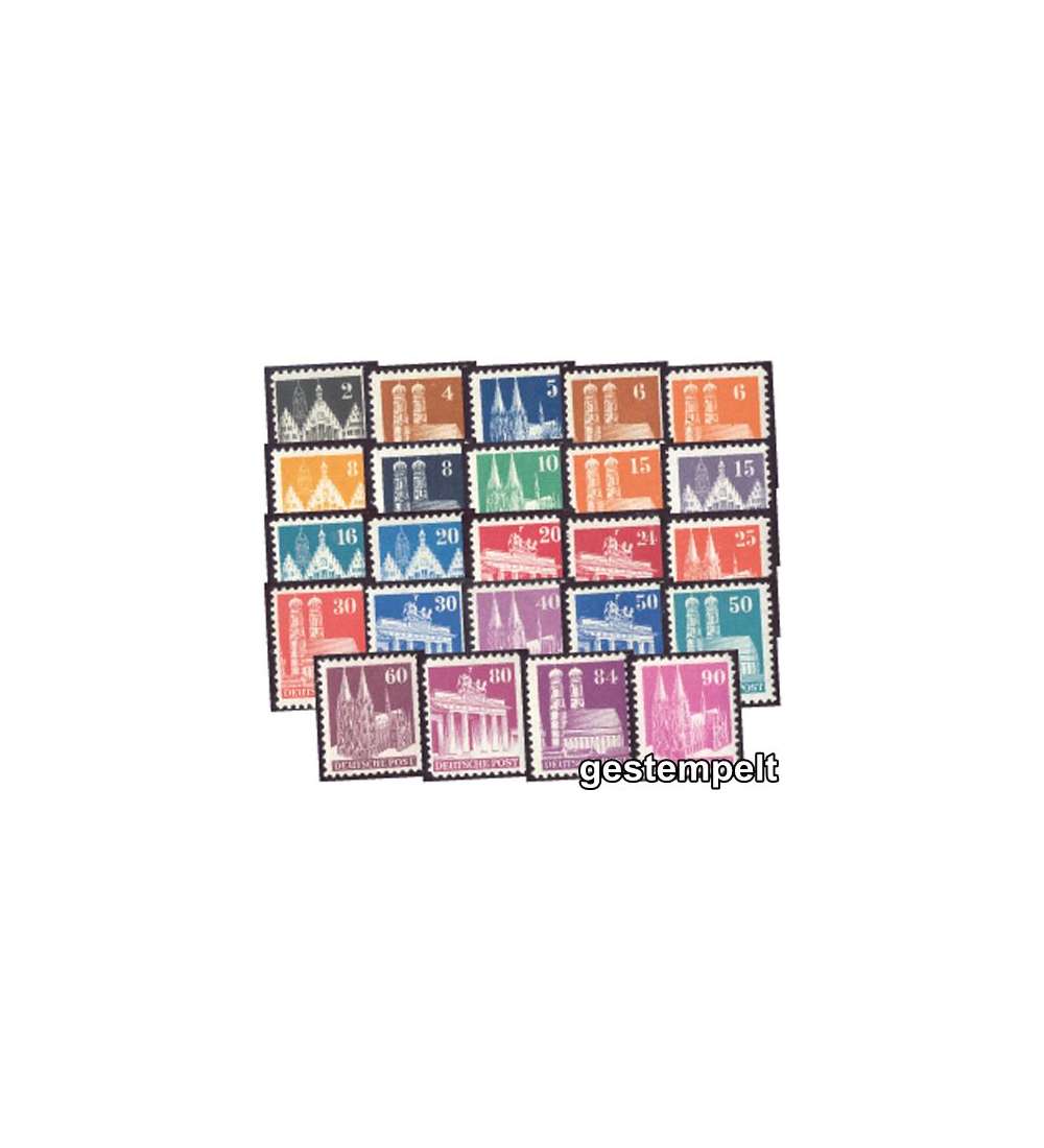 Alliierte Besetzung Nr. 73-96 wg Bauten 1948 - Pfennigwerte  gestempelt