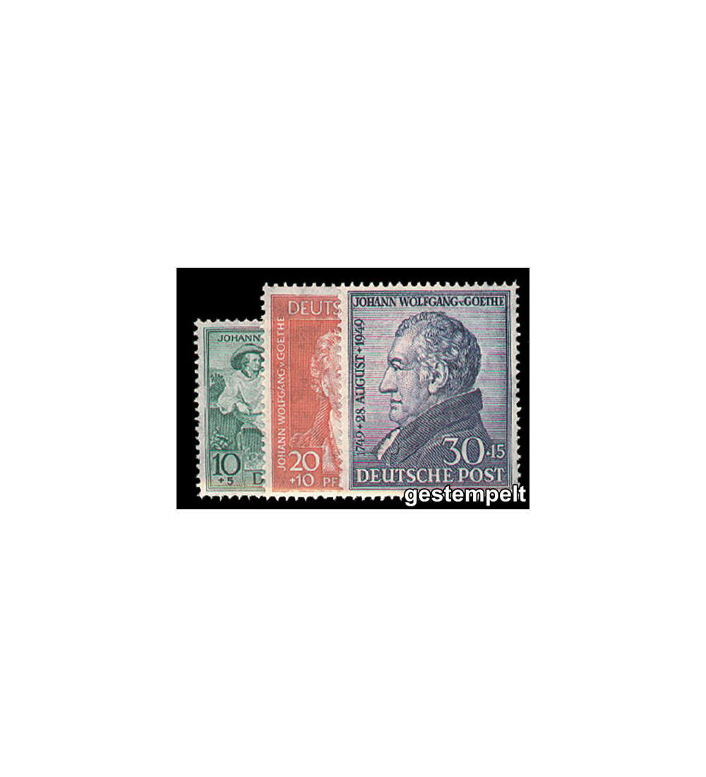 Alliierte Besetzung Nr. 108-110 gestempelt Goethe