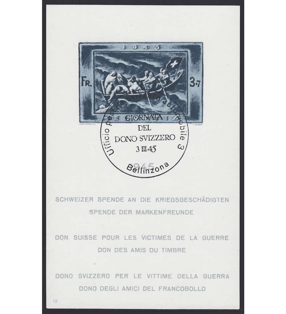 Schweiz Block 11 gestempelt Kriegsgeschdigte 1945