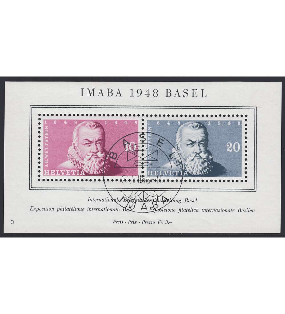 Schweiz Block 13 gestempelt IMABA 1948