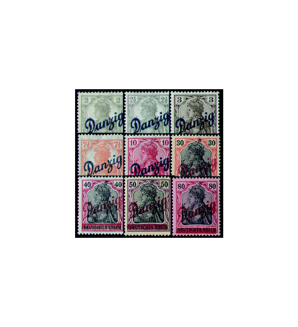 Danzig Nr. 32-40 ungestempelt