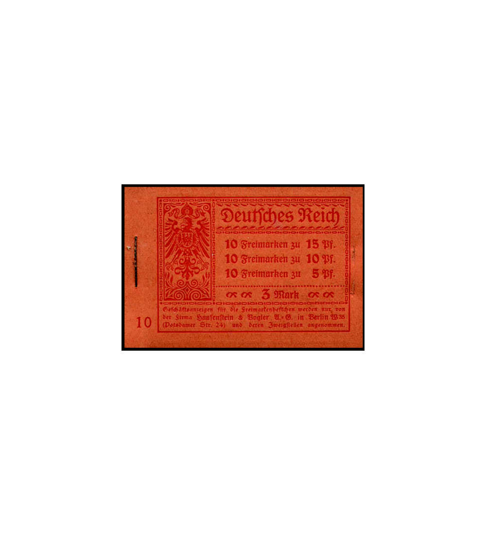 Deutsches Reich Markenheft Nr. 12A Germania 1919 postfrisch