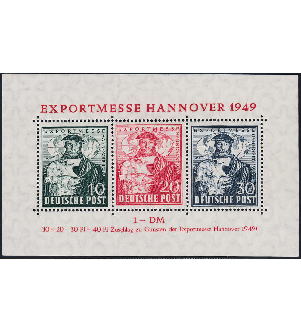Alliierte Besetzung Block 1c postfrisch** Exportmesse geprft+signiert