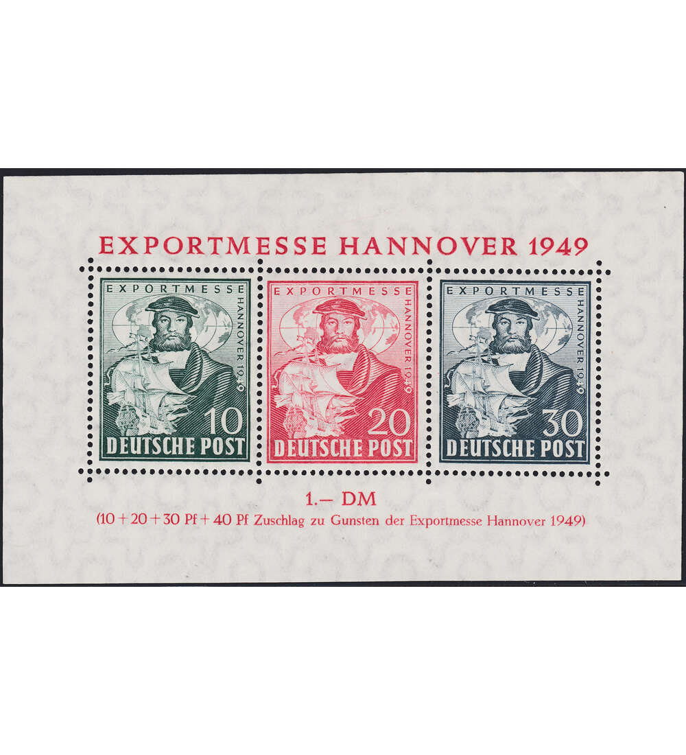 All. Besetzung Block 1b postfrisch** Exportmesse geprft+signiert