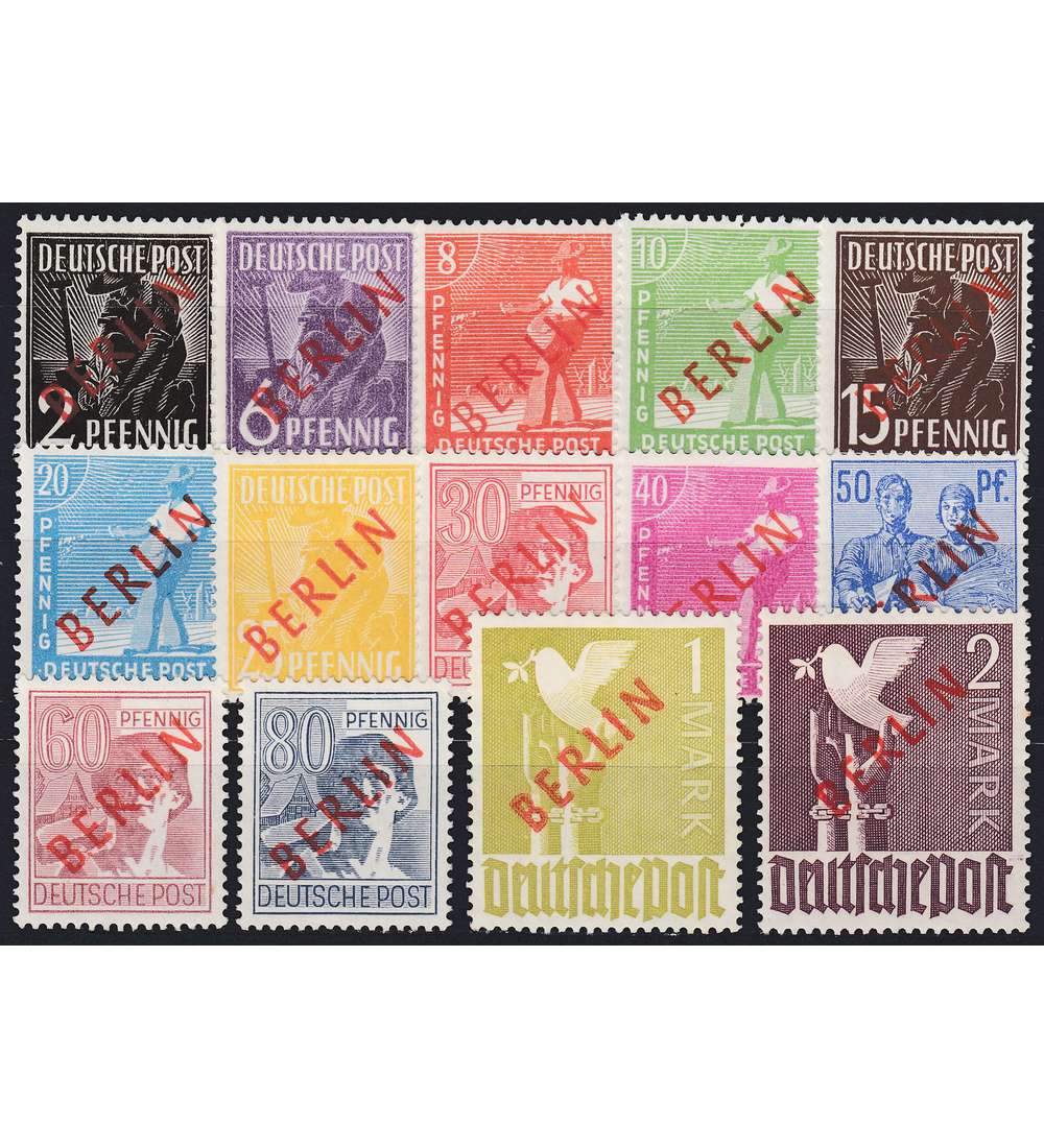 Berlin Rotaufdruck           (Nr. 21-34) ungestempelt
