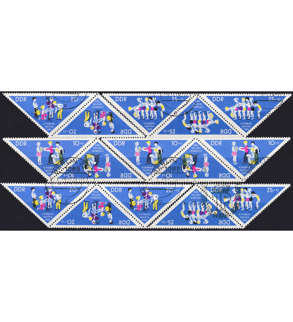 DDR K1-K6 gestempelt Kehrdrucke von Nr. 1045-1047