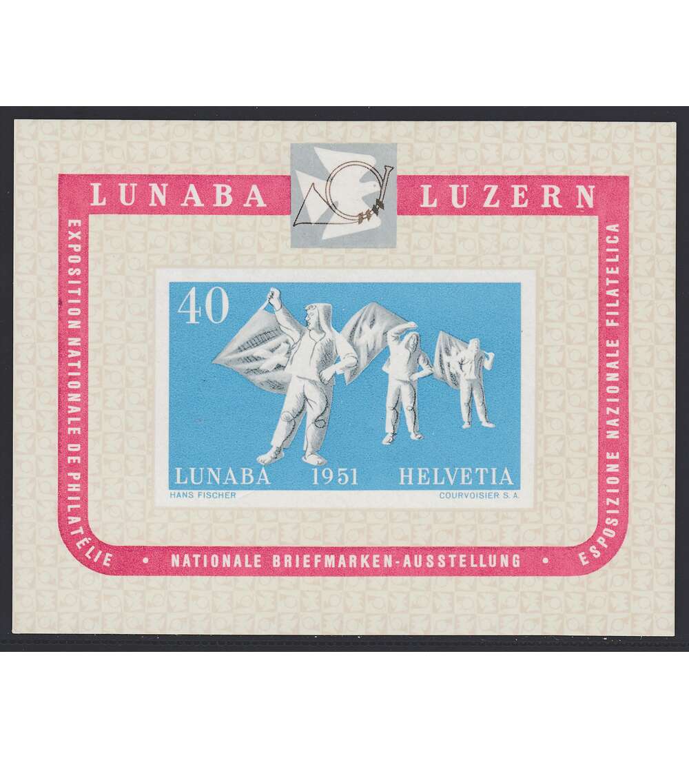 Schweiz Block 14  postfrisch ** LUNABA 1951