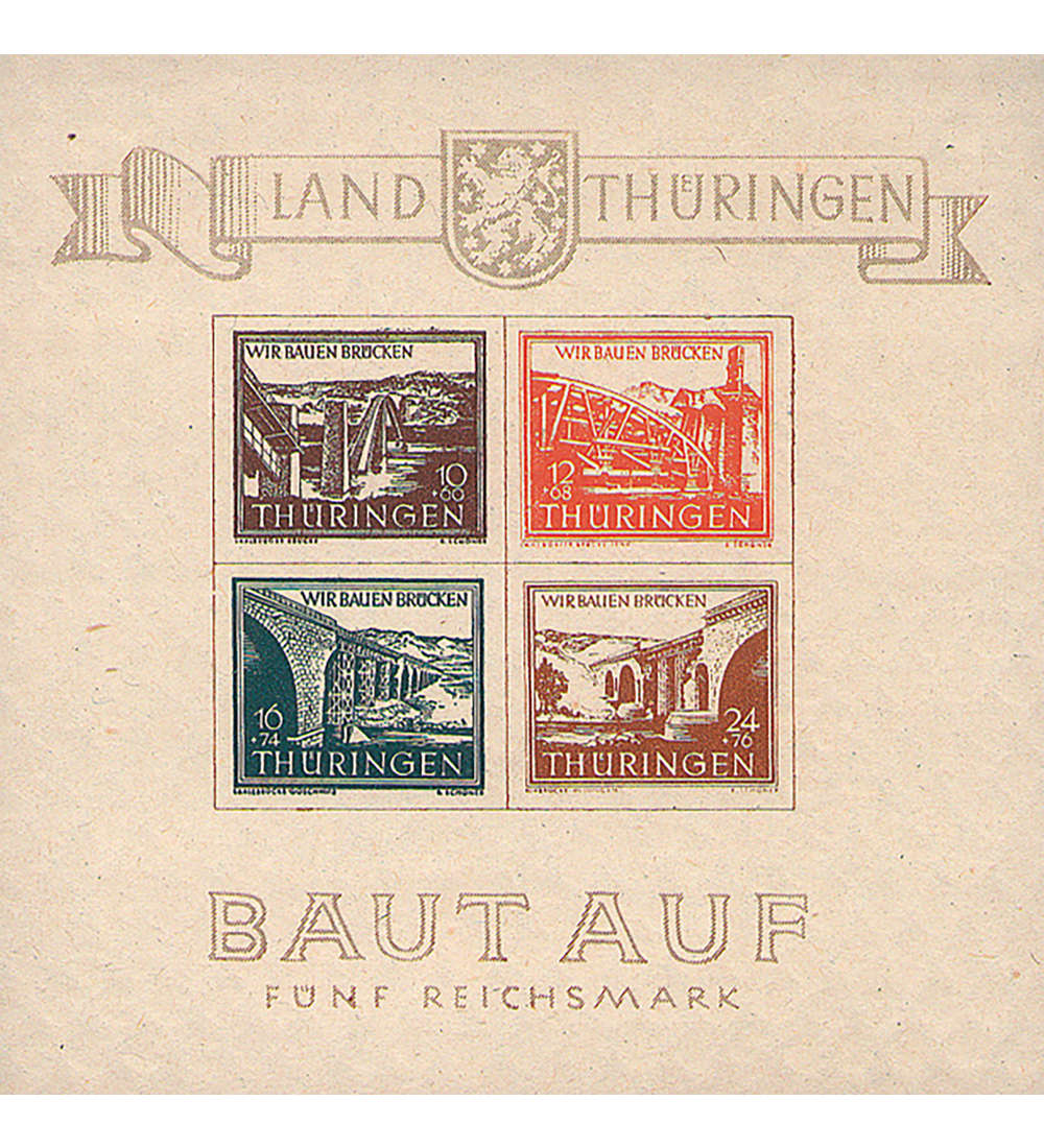 SBZ Block 4 Wiederaufbau postfrisch