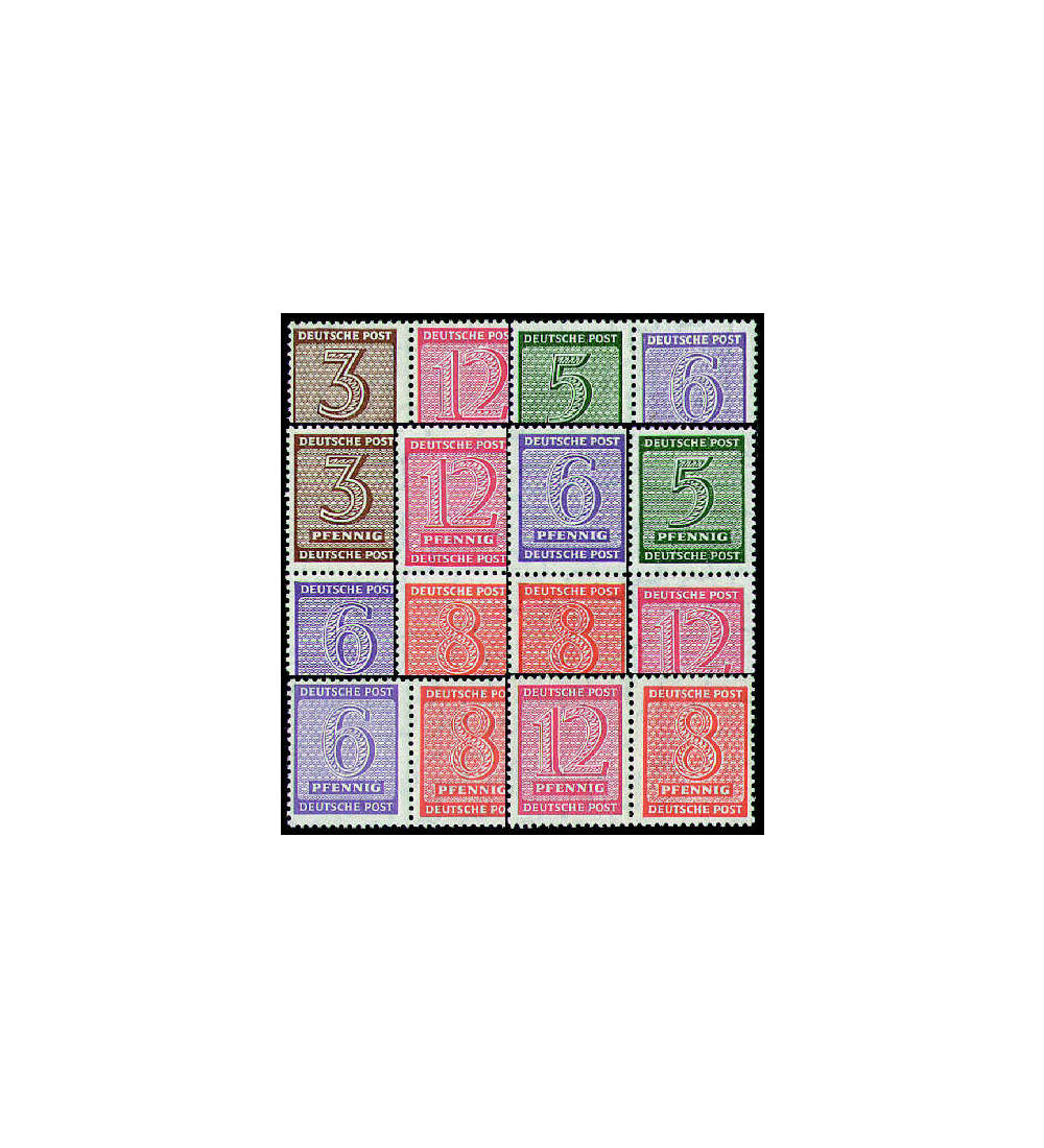 SBZ Zusammendrucke WZd 13-16,SZd 3-6 postfrisch **