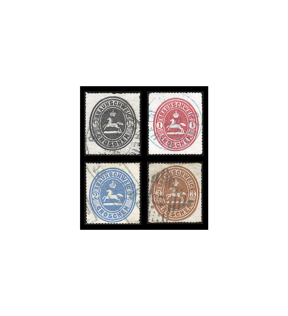 Braunschweig Nr. 17-20 gestempelt geprft