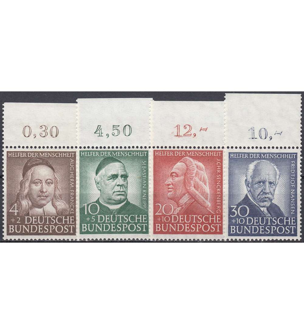 BRD Bund  Nr. 173-176 postfrisch ** Wohlfahrt 1953 Oberrandsatz