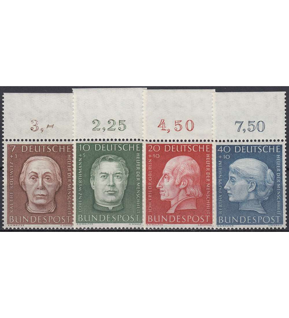BRD Bund Nr. 200-203 postfrisch ** Wohlfahrt 1954 Oberrandsatz