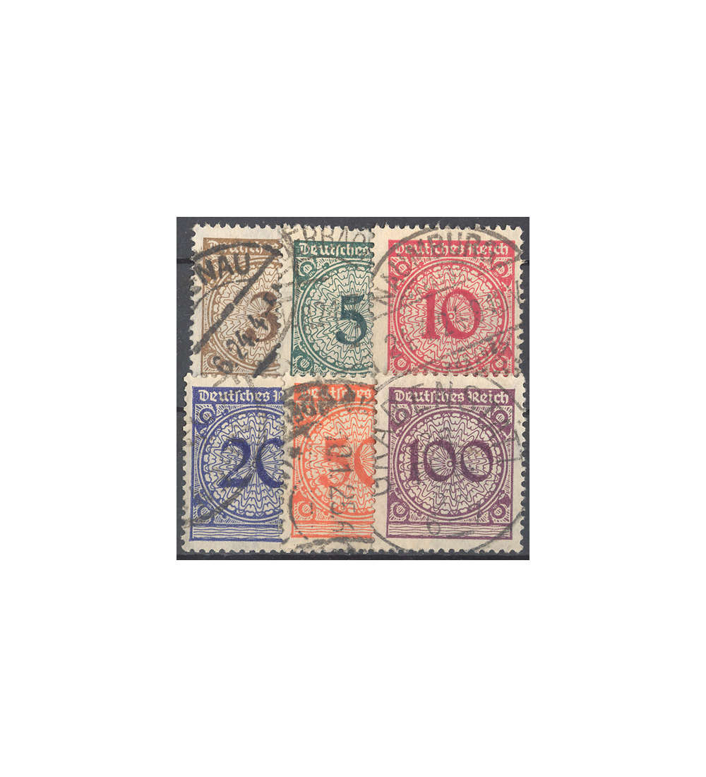 Deutsches Reich Nr. 338-343 gestempelt Ziffern