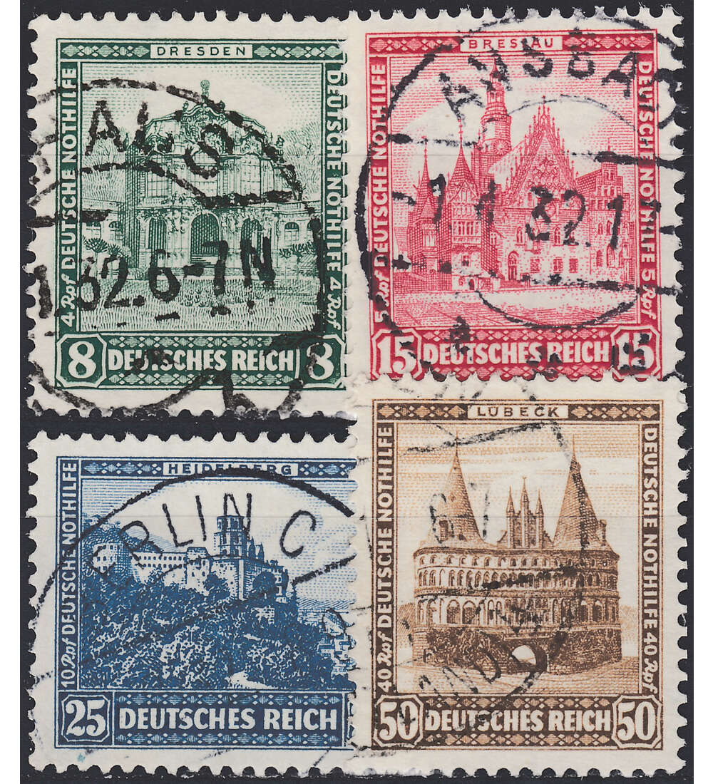 Deutsches Reich Nr. 459-462 gestempelt Nothilfe Bauten 1931