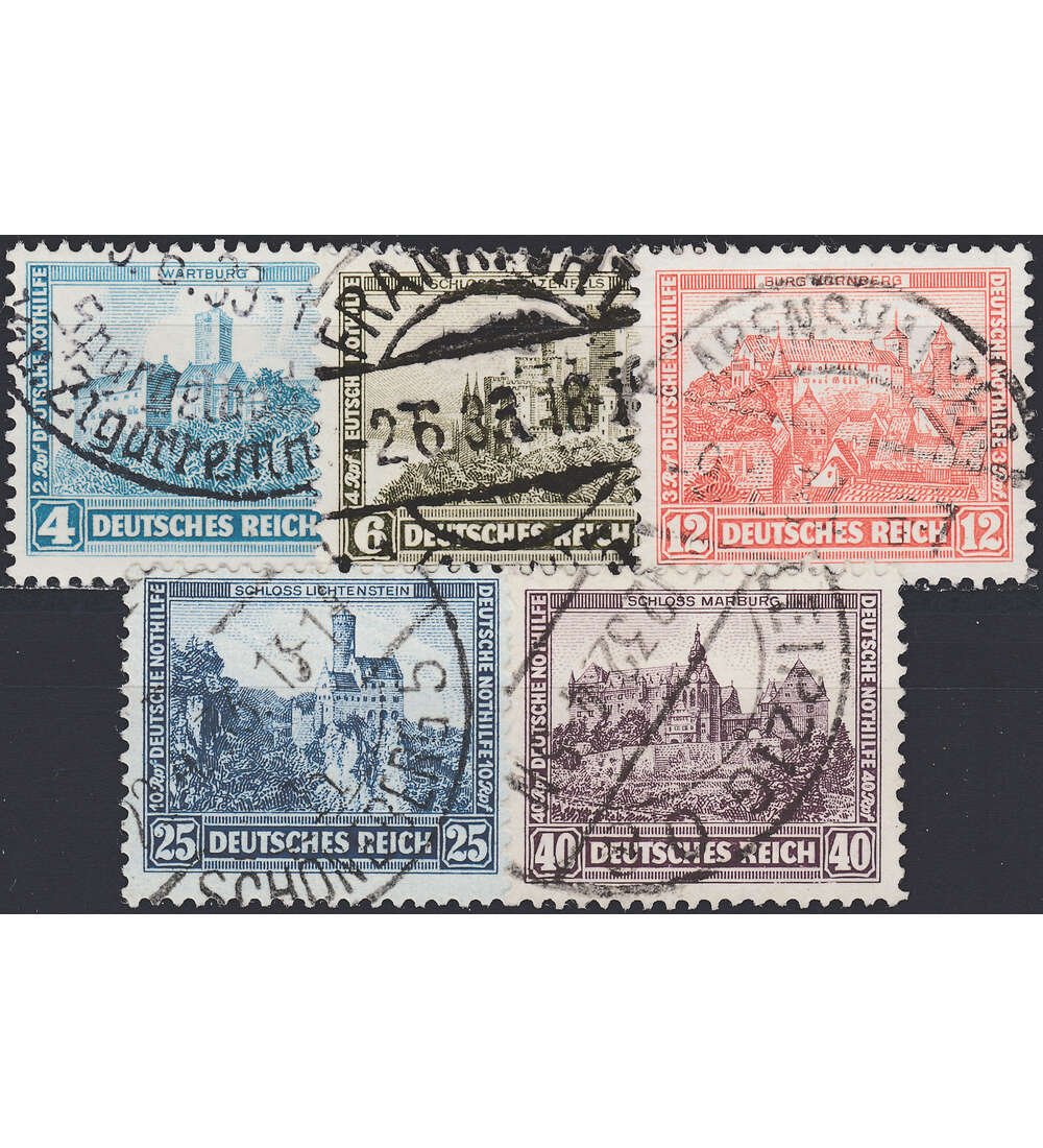 Deutsches Reich Nr. 474-478 gestempelt Nothilfe Burgen + Schlsser