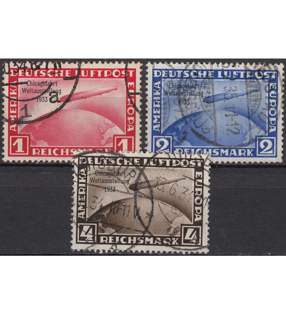 Deutsches Reich Nr. 496-498 gestempelt Chicagofahrt