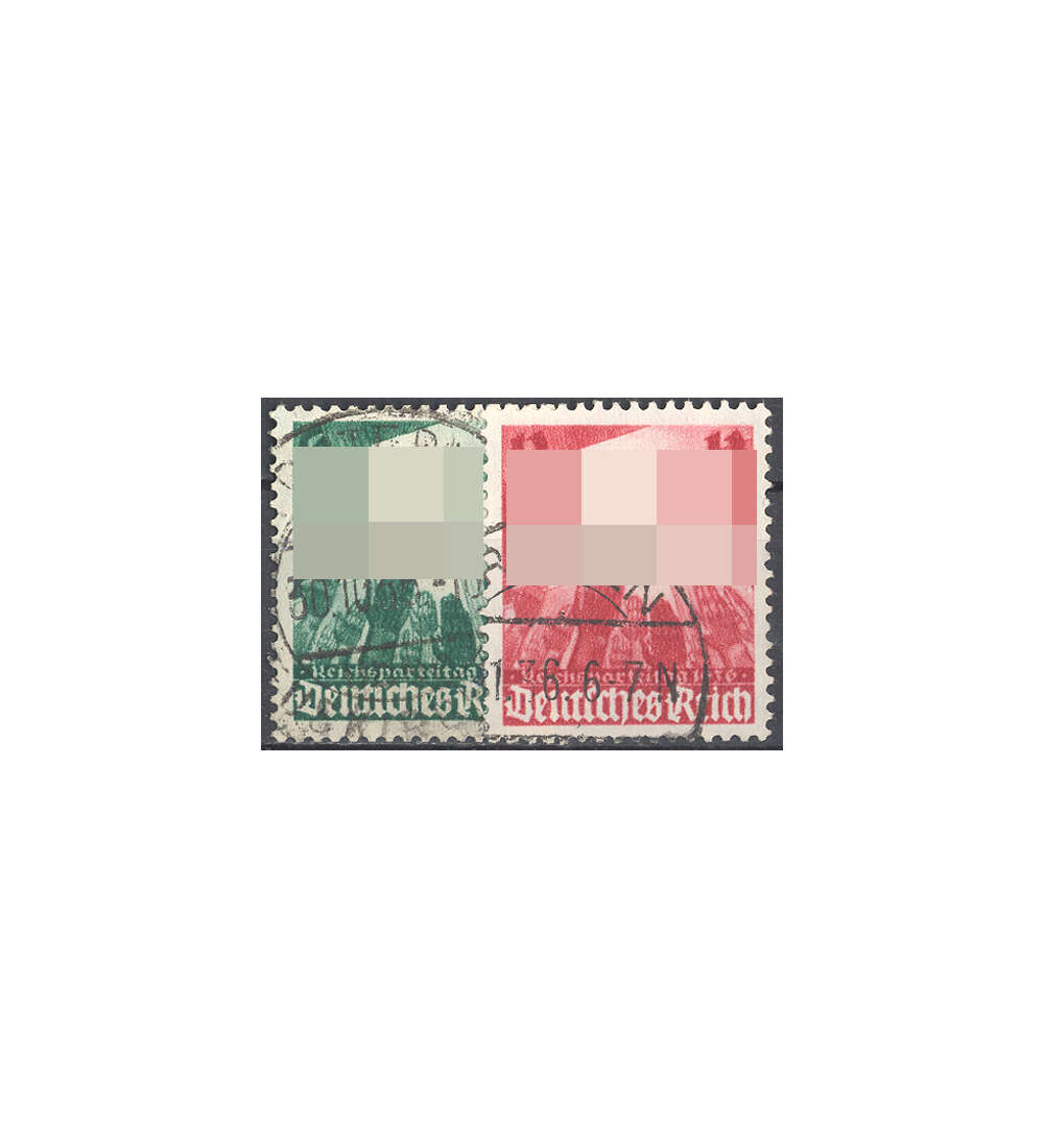 Deutsches Reich Nr. 632-633 gestempelt  Hakenkreuz und Hnde