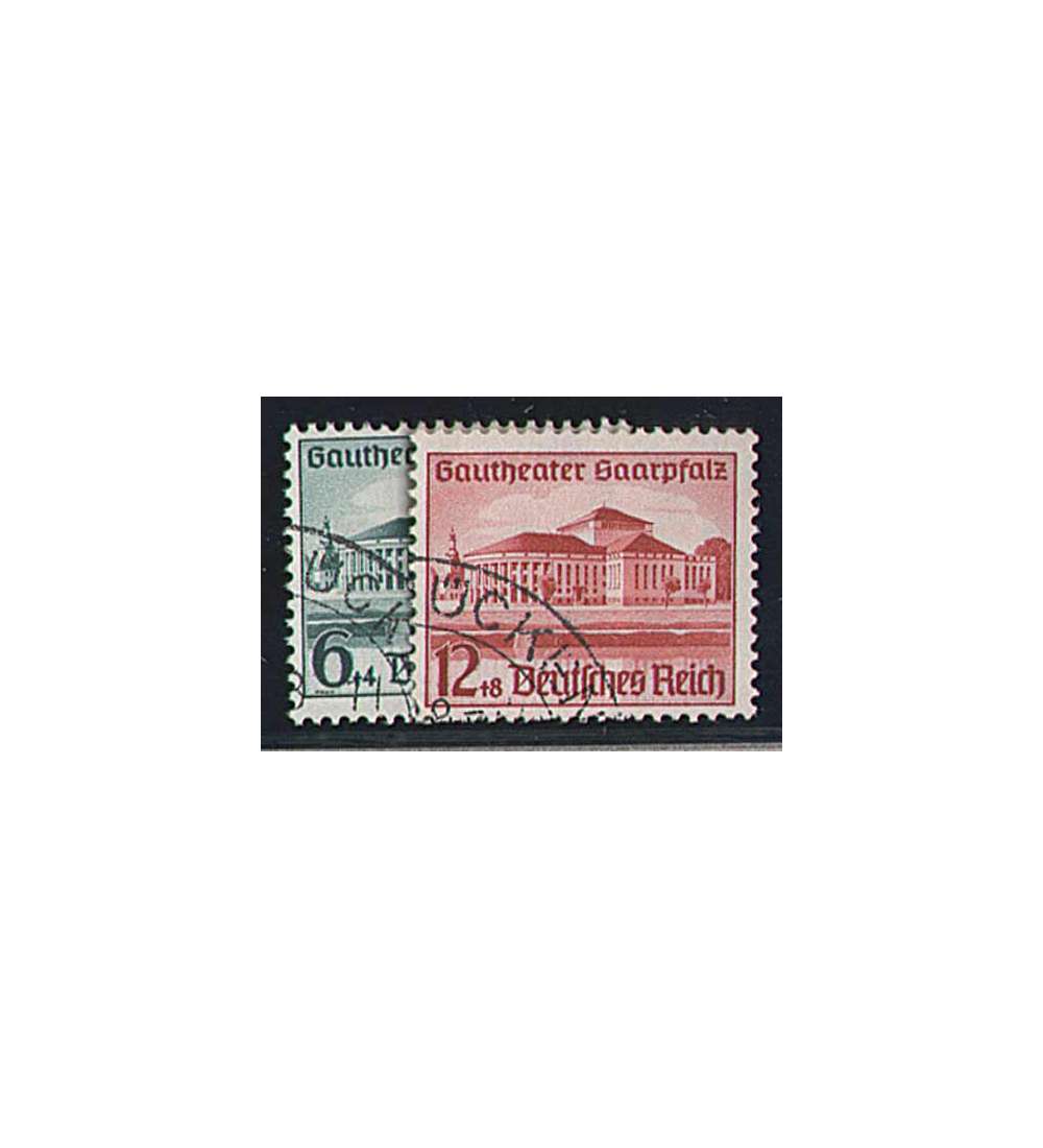Deutsches Reich Nr. 673-674 gestempelt Theater Saarbrcken