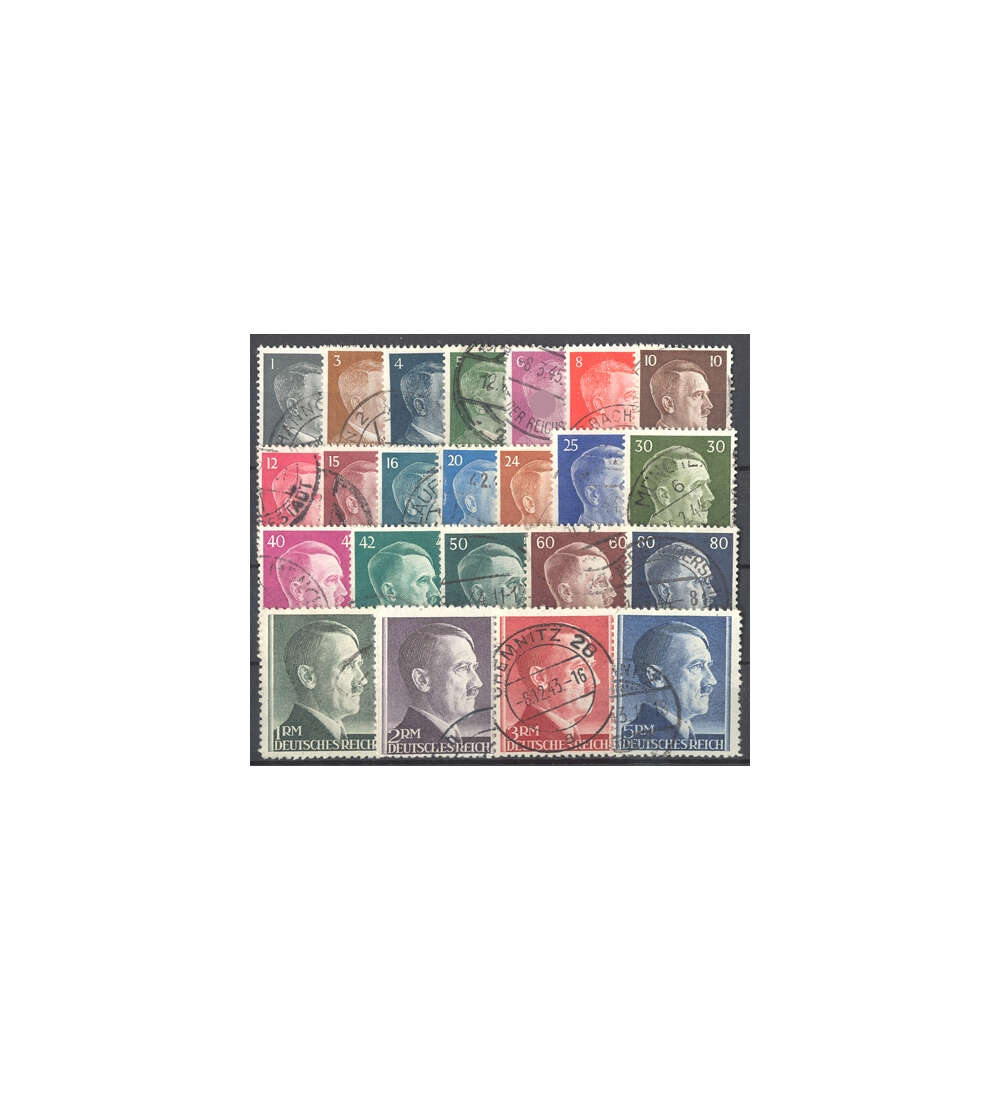 Deutsches Reich Nr. 781-802A gestempelt Hitler