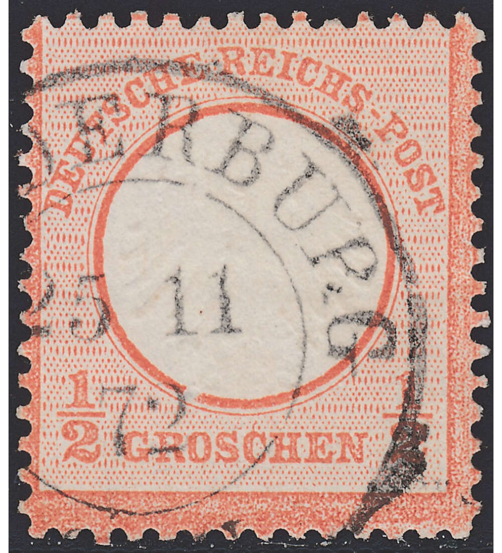 Deutsches Reich Nr. 3 gestempelt Kleiner Brustschild-1/2 Gr.