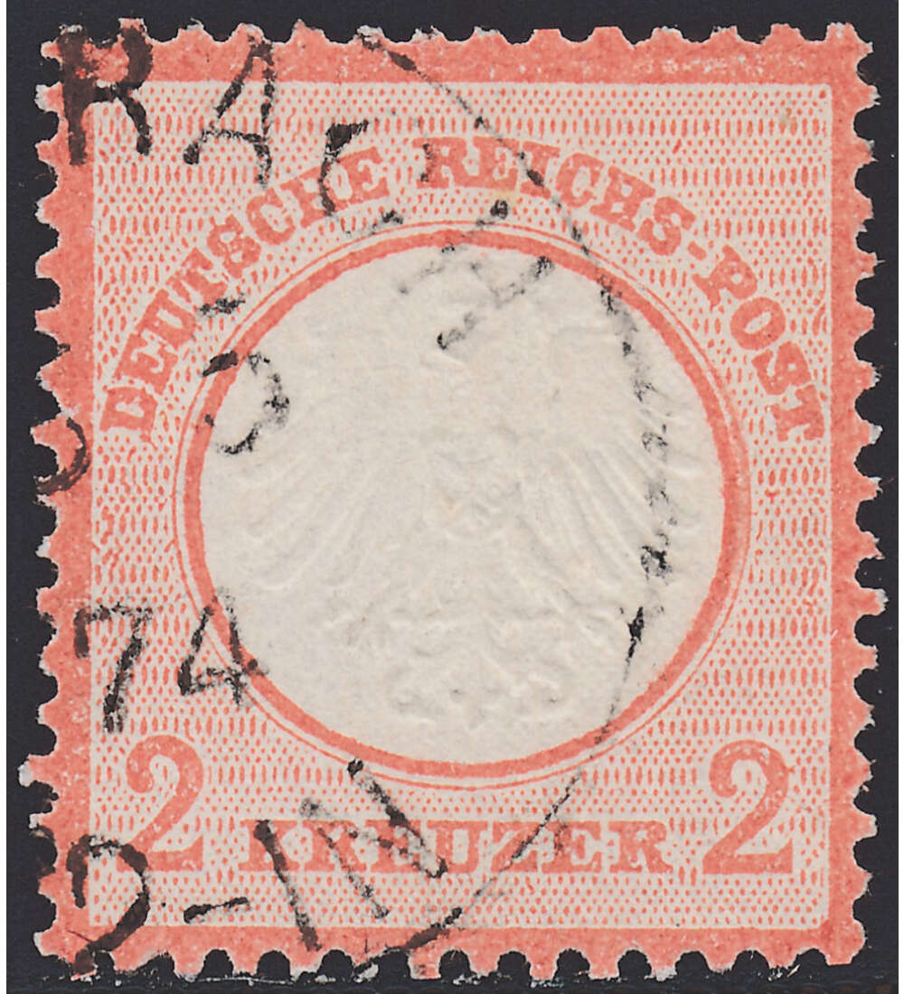 Deutsches Reich Nr. 8 gestempelt Kleiner Brustschild-2 Kr. in Bedarfsqualitt