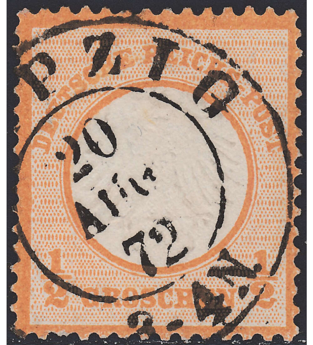 Deutsches Reich Nr. 14 gestempelt Kleiner Brustschild-1/2 Gr.