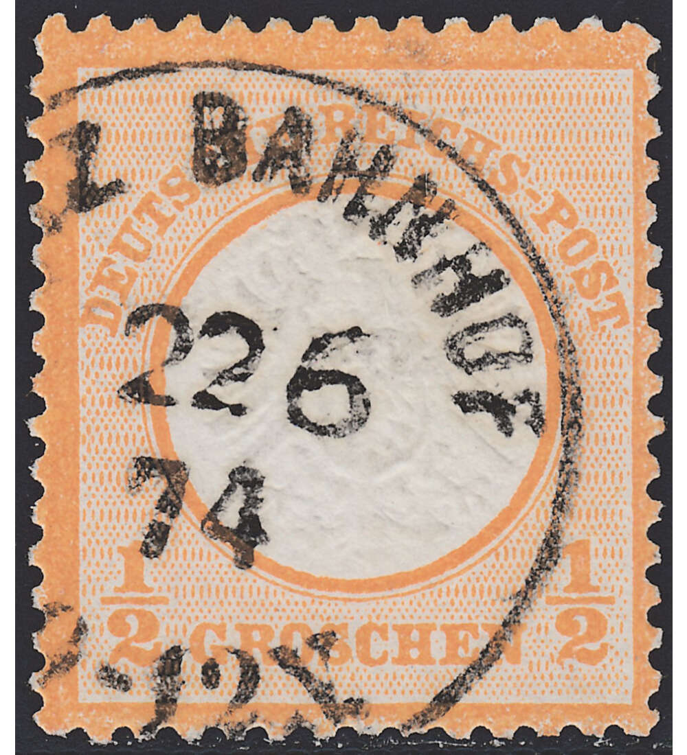 Dt. Reich Nr. 18 gestempelt geprft und signiert Groer Brustschild-1/2 Gr.