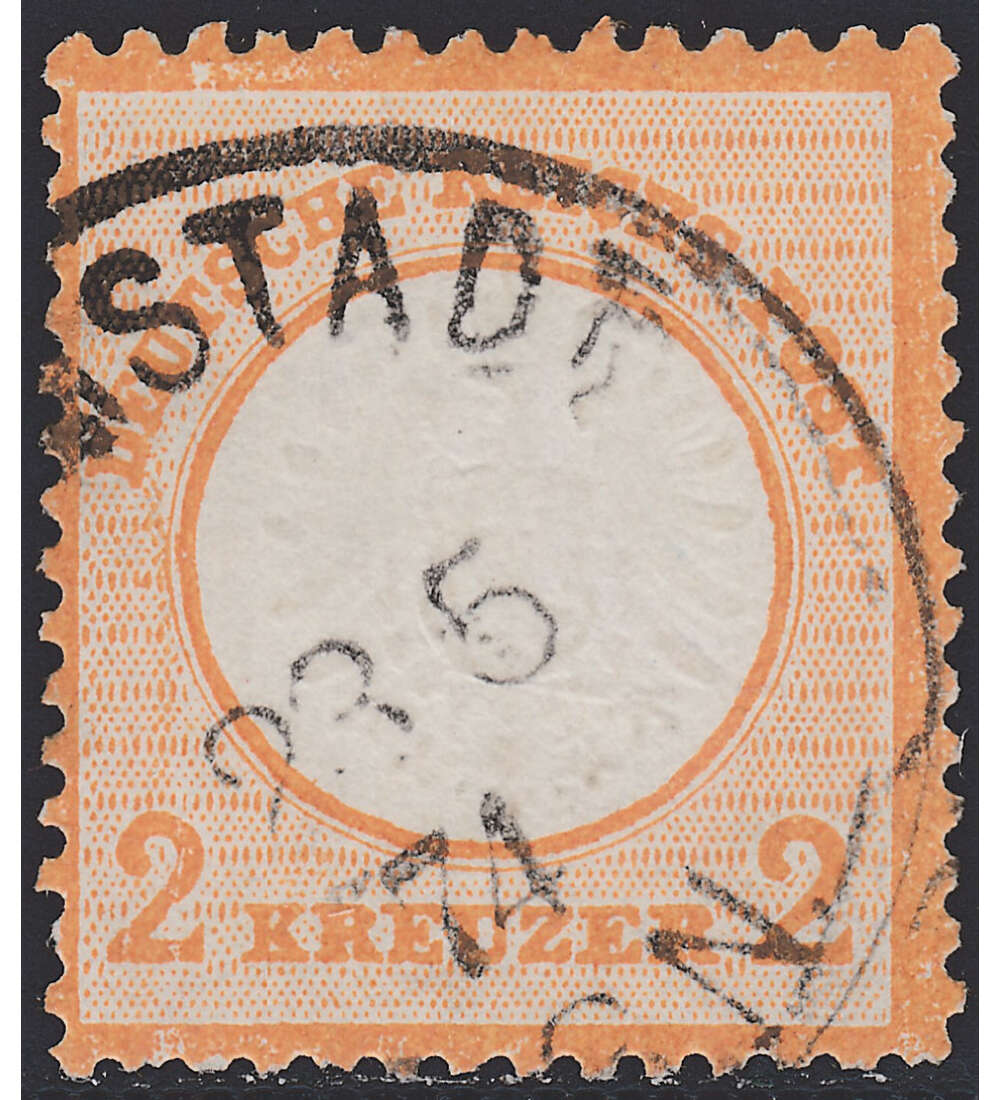 Dt. Reich Nr. 24 gestempelt Groer Brustschild-2 Kr. in Bedarfsqualitt