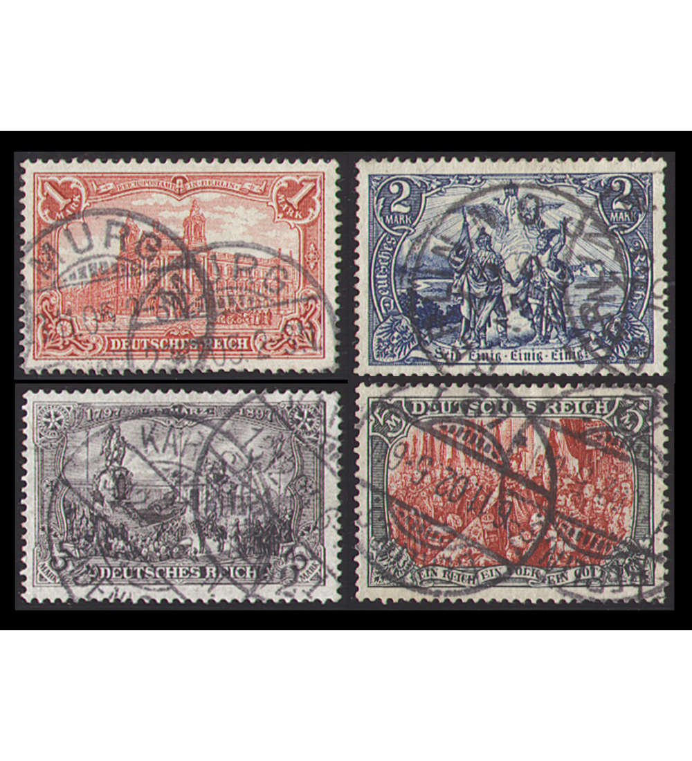 Deutsches Reich Nr. 78-81 gestempelt Markwerte ohne WZ