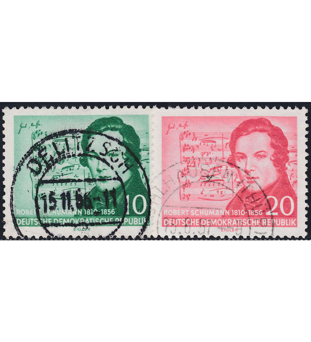 DDR Nr. 541-542 gestempelt Schumann II