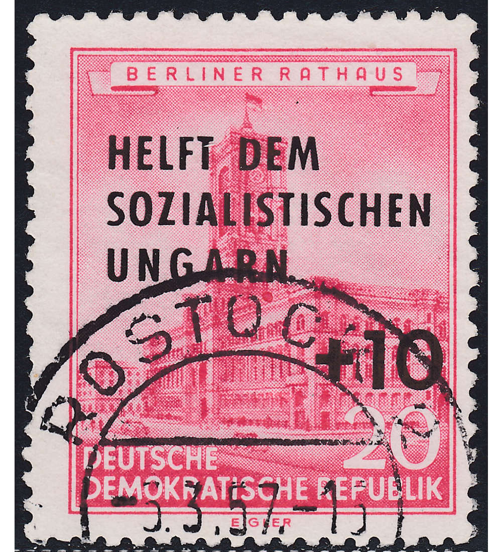 DDR Nr. 557 gestempelt         Ungarnhilfe