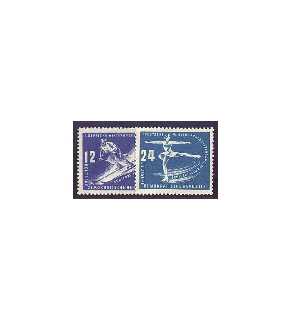 DDR Nr. 246-247 postfrisch Wintersport 1950