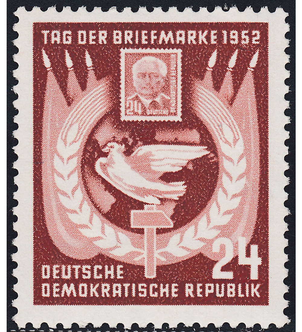 DDR Nr. 319 postfrisch ** Tag der Briefmarke 1952