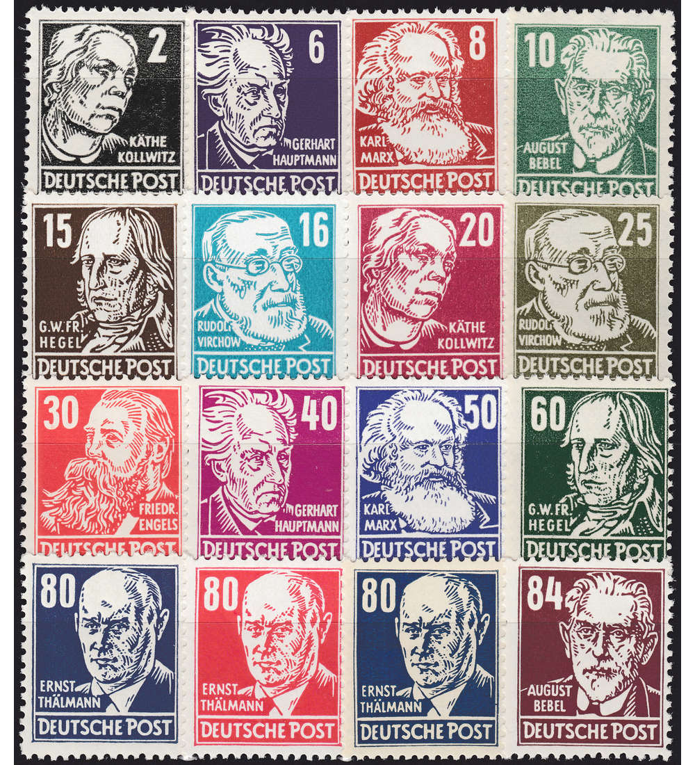 DDR Nr. 327-341 postfrisch ** Persnlichkeiten
