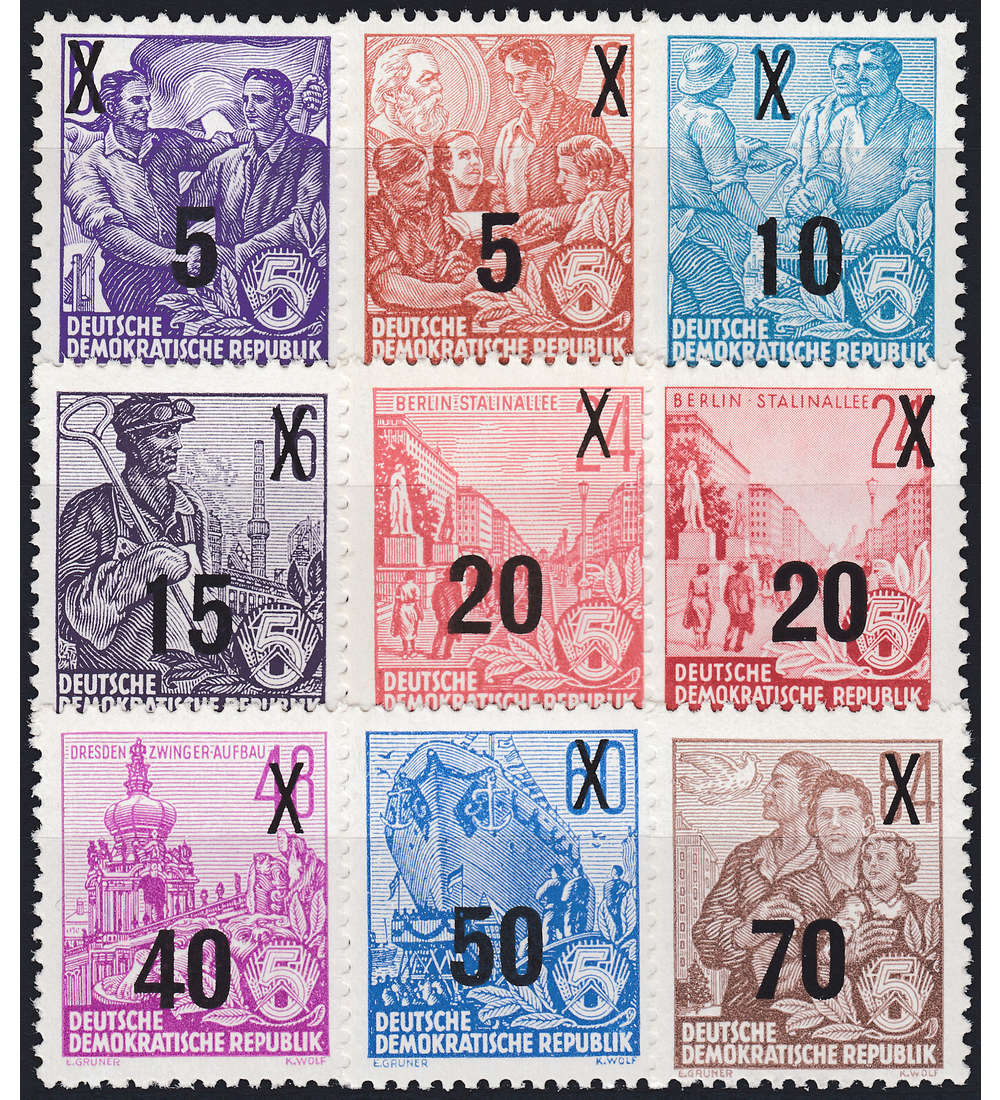 DDR Nr. 435-442,439b postfrisch ** Fnfjahrplan