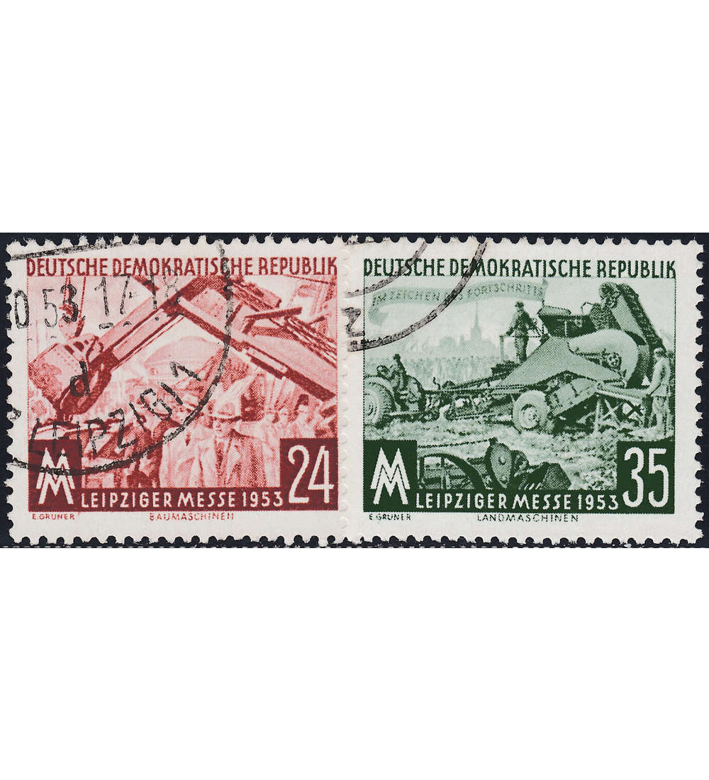 DDR Nr. 380-381 gestempelt Leipziger Messe 1953