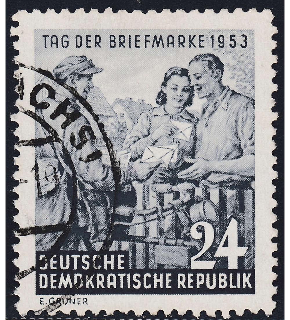 DDR Nr. 396 gestempelt         Tag der Marke 1953