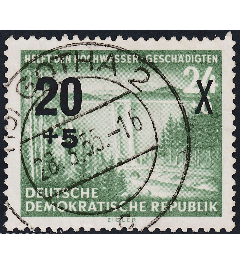 DDR Nr. 449 gestempelt         Hochwasserhilfe