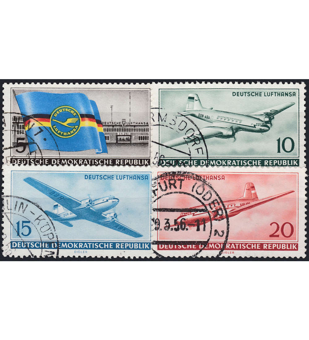 DDR Nr. 512-515 gestempelt Ziviler Luftverkehr
