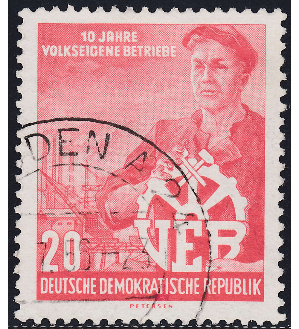 DDR Nr. 527 gestempelt         10 Jahre VEB