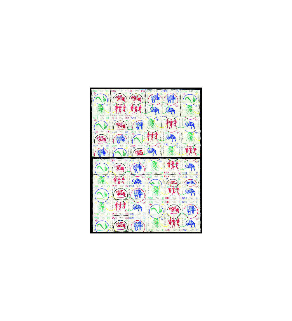 DDR ZD Nr. 1039-1044 postfrisch **  Olympiade 1964   WZd 126 - SZd 63, 24 Kombinat.