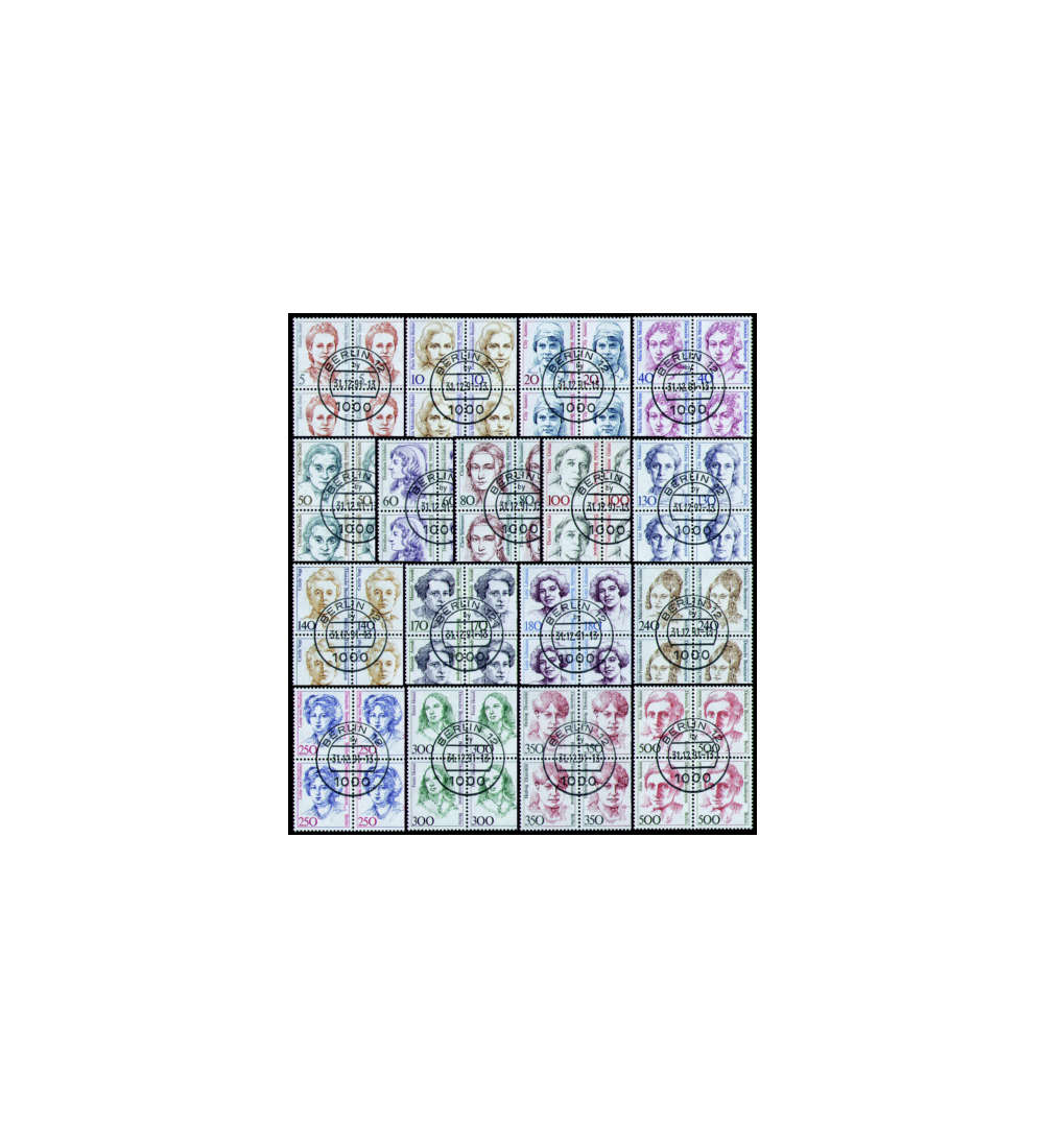 Berlin Frauen gestempelt als Viererblocksatz 17 Werte